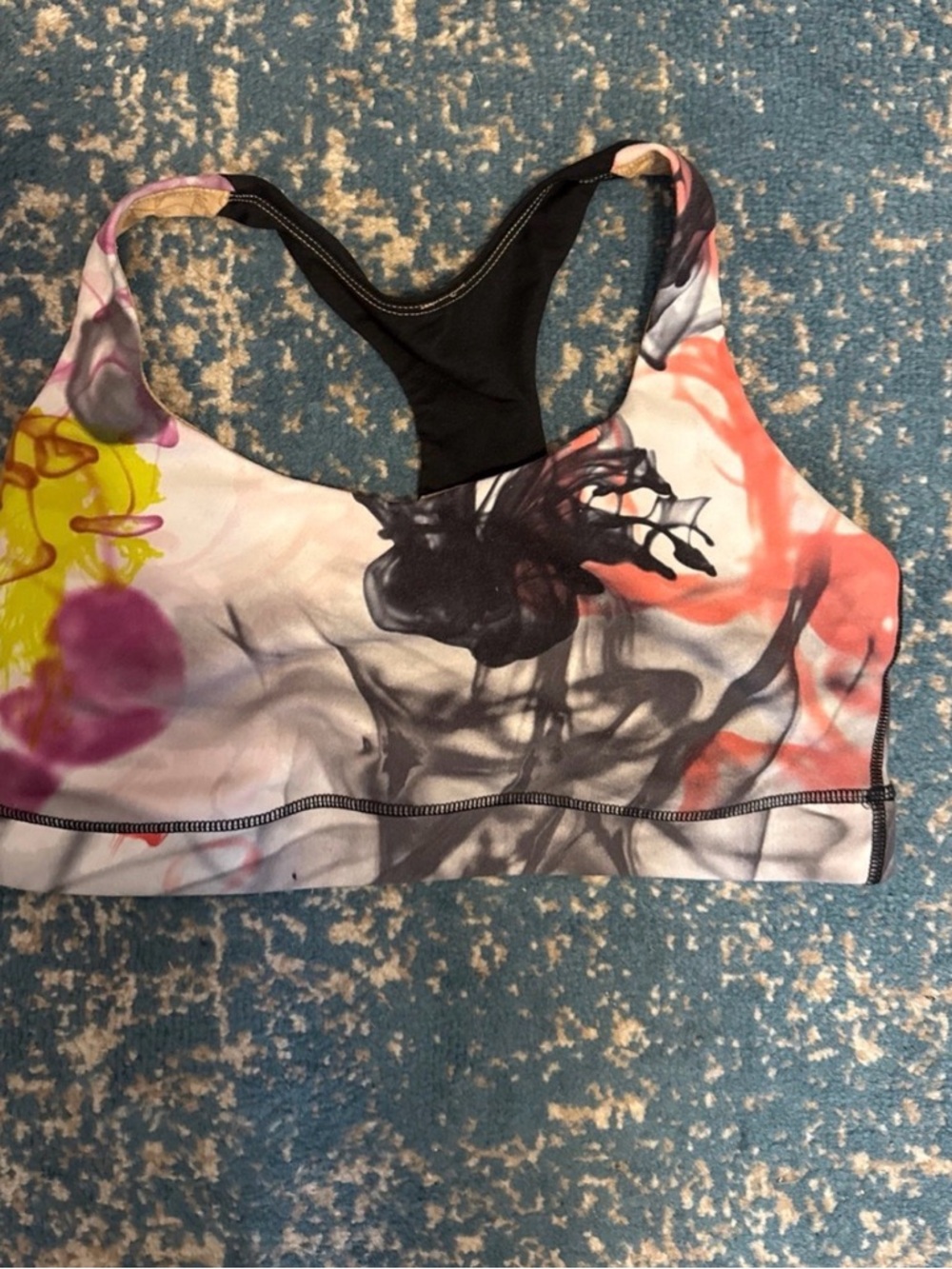 Lululemon Abstract Print Racerback Sports Bra -